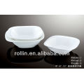 Chinese square shallow big crockery bowl with happy lines decoration